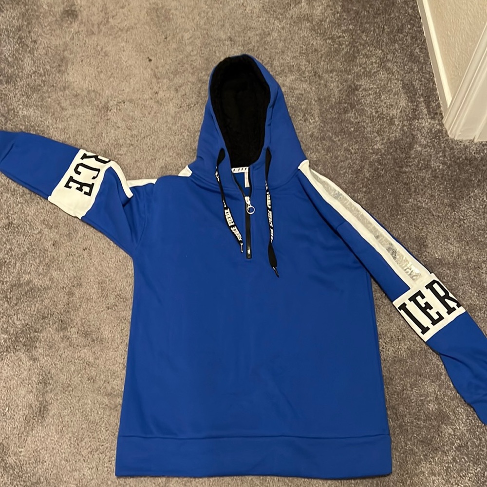royal blue “fierce” hoodie